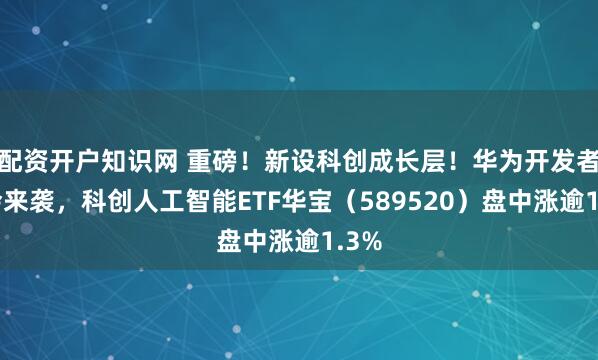 配资开户知识网 重磅！新设科创成长层！华为开发者大会来袭，科创人工智能ETF华宝（589520）盘中涨逾1.3%